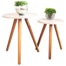 Kit com 2 Mesas Laterais Redondas - Canto de Sofá